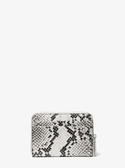 Carteira em pele com motivo de cobra em relevo Jet Set pequena | Michael Kors [PT]