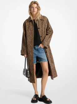 Casaco Balmacaan com estampado de leopardo | Michael Kors [PT]