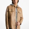 Casaco camiseiro em pele colada | Michael Kors [PT]