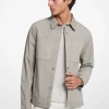 Casaco camiseiro em popelina de algodão elástica tingida | Michael Kors [PT]
