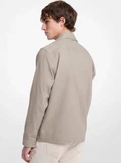 Casaco com colarinho em linho e algodão | Michael Kors [PT]