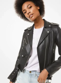 Casaco estilo motard em pele | Michael Kors [PT]