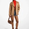 Casaco estilo motard em pele enrugada de corte grande | Michael Kors [PT]