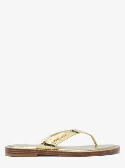 Chinelo em pele estalada metalizada Koko | Michael Kors [PT]