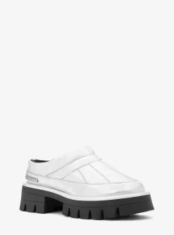 Chinelo em pele metalizada estalada Barton | Michael Kors [PT]