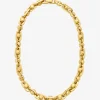 Colar de elos em latão banhado a metal precioso Astor grande | Michael Kors [PT]