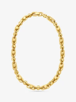Colar de elos em latão banhado a metal precioso Astor grande | Michael Kors [PT]