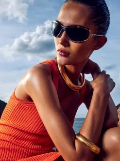 Colar tubogas em latão banhado a metal precioso | Michael Kors [PT]
