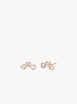 Conjunto de colar em zircónia cúbica e brincos curtos banhado a metal precioso | Michael Kors [PT]