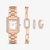 Conjunto-presente bijuteria e relógio dourado-rosa Emery pequeno | Michael Kors [PT]