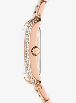 Conjunto-presente bijuteria e relógio dourado-rosa Emery pequeno | Michael Kors [PT]