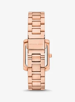 Conjunto-presente bijuteria e relógio dourado-rosa Emery pequeno | Michael Kors [PT]