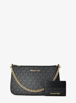 Conjunto-presente com pochete com logótipo média e porta-cartões | Michael Kors [PT]