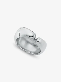 Cuff redondo em latão banhado a metal precioso grande | Michael Kors [PT]