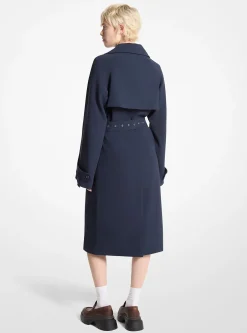Gabardina com cinto em crepe texturado | Michael Kors [PT]