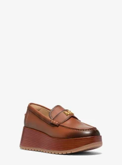 Loafer com plataforma em pele polida Indy | Michael Kors [PT]