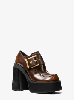 Loafer com plataforma em pele polida Colby | Michael Kors [PT]