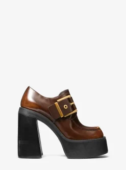Loafer com plataforma em pele polida Colby | Michael Kors [PT]