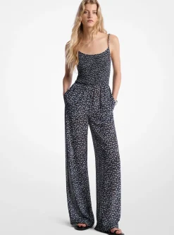 Macacão em georgette adornado com estampado floral | Michael Kors [PT]