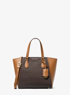 Mala a tiracolo convertível em pele com o logótipo exclusivo Taryn pequena | Michael Kors [PT]