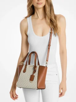 Mala a tiracolo convertível em pele com o logótipo exclusivo Taryn pequena | Michael Kors [PT]