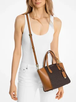 Mala a tiracolo convertível em pele com o logótipo exclusivo Taryn pequena | Michael Kors [PT]