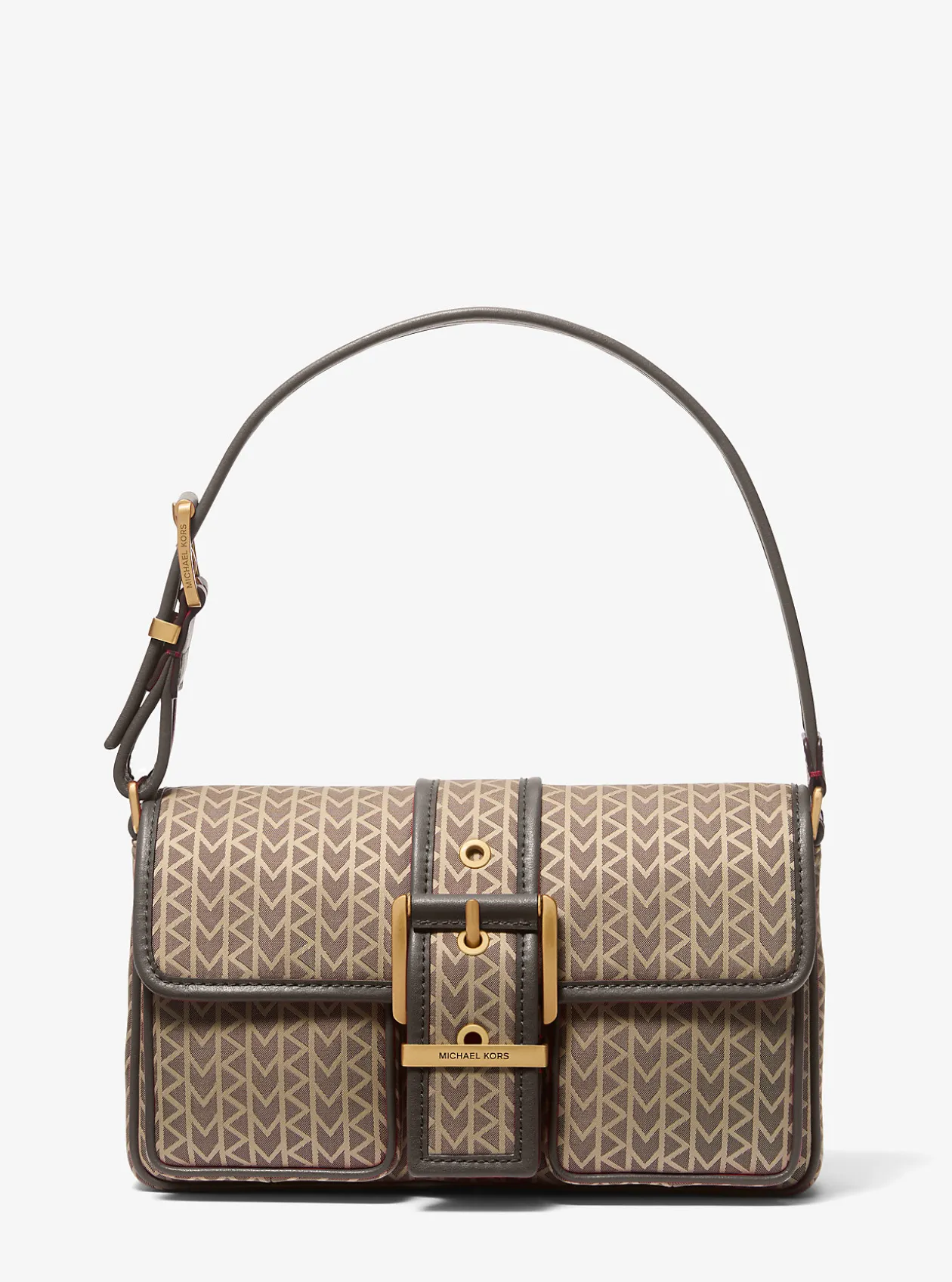 Mala de ombro com logótipo MK2000 em jacquard Colby média | Michael Kors [PT]