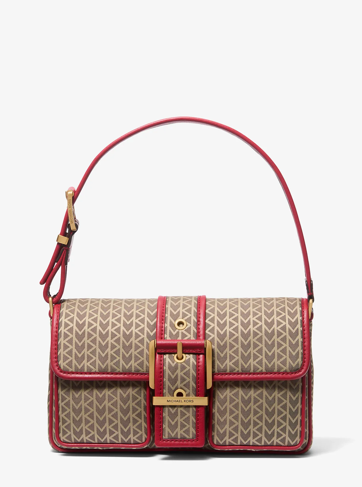 Mala de ombro com logótipo MK2000 em jacquard Colby média | Michael Kors [PT]