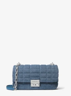 Mala de ombro em ganga acolchoada Tribeca pequena | Michael Kors [PT]