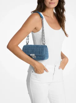 Mala de ombro em ganga acolchoada Tribeca pequena | Michael Kors [PT]