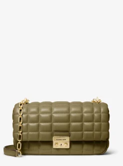 Mala de ombro em pele acolchoada Tribeca grande | Michael Kors [PT]