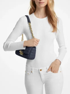 Mala de ombro em pele acolchoada Tribeca pequena | Michael Kors [PT]