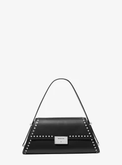 Mala de ombro em pele com tachas Ludlow média | Michael Kors [PT]