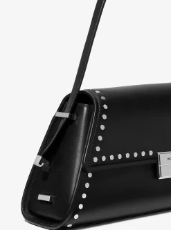 Mala de ombro em pele com tachas Ludlow média | Michael Kors [PT]