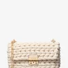 Mala de ombro em pele entrançada à mão Tribeca grande | Michael Kors [PT]