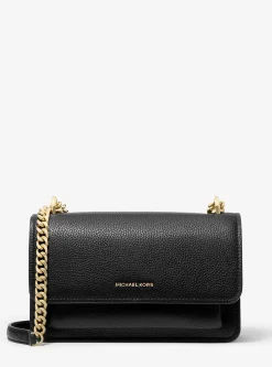 Mala de ombro em pele granulada convertível Claire grande | Michael Kors [PT]