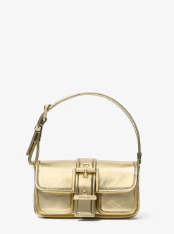 Mala de ombro em pele metalizada Colby extrapequena | Michael Kors [PT]