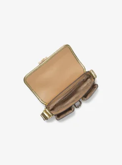Mala de ombro em pele metalizada Colby extrapequena | Michael Kors [PT]