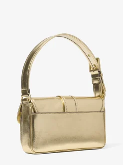 Mala de ombro em pele metalizada Colby média | Michael Kors [PT]