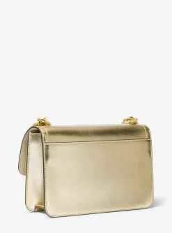 Mala de ombro em pele metalizada Heather grande | Michael Kors [PT]