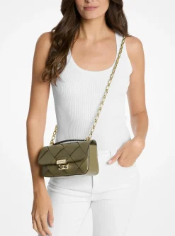 Mala de ombro em pele tecida Tribeca pequena | Michael Kors [PT]