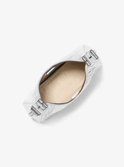 Mala de ombro hobo em pele estalada metalizada Nolita pequena | Michael Kors [PT]