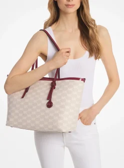 Mala tote com bolso e logótipo em jacquard Quinn grande | Michael Kors [PT]