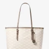Mala tote com bolso e logótipo em jacquard Quinn grande | Michael Kors [PT]