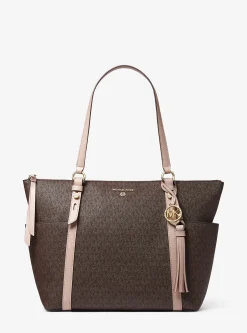 Mala tote com fecho de correr superior com logótipo Sullivan grande | Michael Kors [PT]
