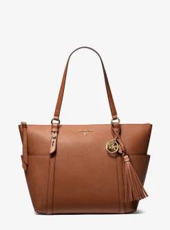 Mala tote com fecho de correr superior em couro saffiano Sullivan grande | Michael Kors [PT]