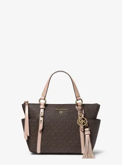 Mala tote com fecho de correr superior com logótipo Sullivan pequena | Michael Kors [PT]