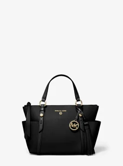Mala tote com fecho de correr superior em couro saffiano Sullivan pequena | Michael Kors [PT]