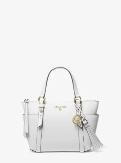 Mala tote com fecho de correr superior em couro saffiano Sullivan pequena | Michael Kors [PT]