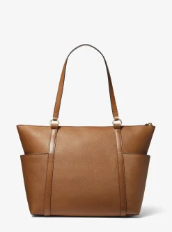 Mala tote com fecho de correr superior em couro saffiano Sullivan grande | Michael Kors [PT]